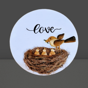love_fridge_magnet Handcrafted "Love" Bird's Nest Fridge Magnet