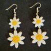 Handmade Clay Daisy Earrings