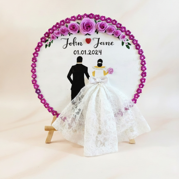 Handmade Personalized Wedding Couple Name Frame