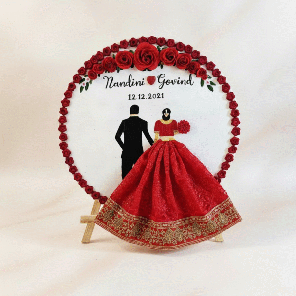 Handmade Personalized Wedding Couple Name Frame – Custom Wedding Gift | Bride & Groom Decor Keepsake