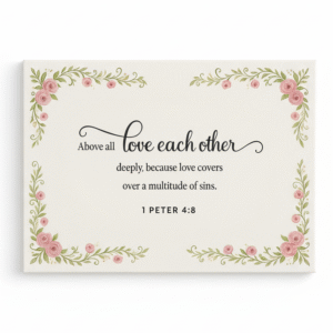 Love Each Other Deeply Canvas Wall Art Love Each Other Deeply Canvas Wall Art
