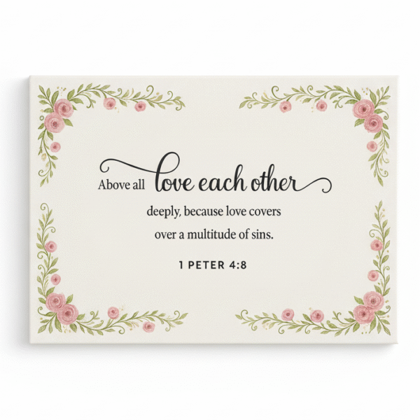 Love Each Other Deeply Canvas Wall Art Love Each Other Deeply Canvas Wall Art